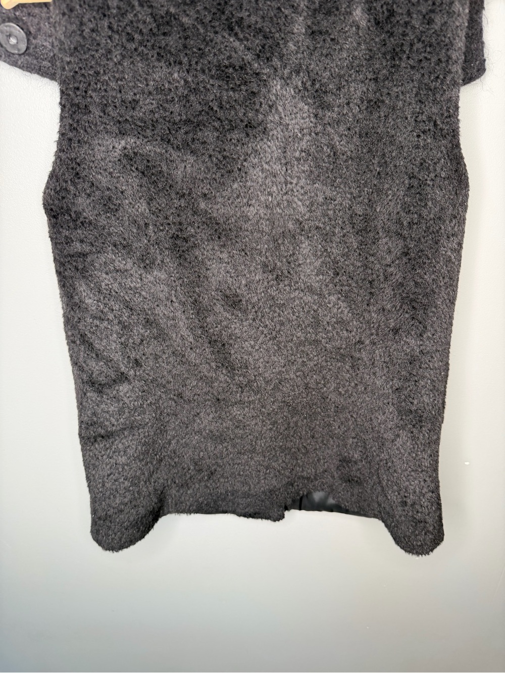 Eileen Fisher Wool Suri Alpaca Soft Snap Button Vest - Picture 7 of 10